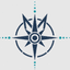 Meridian compass mark